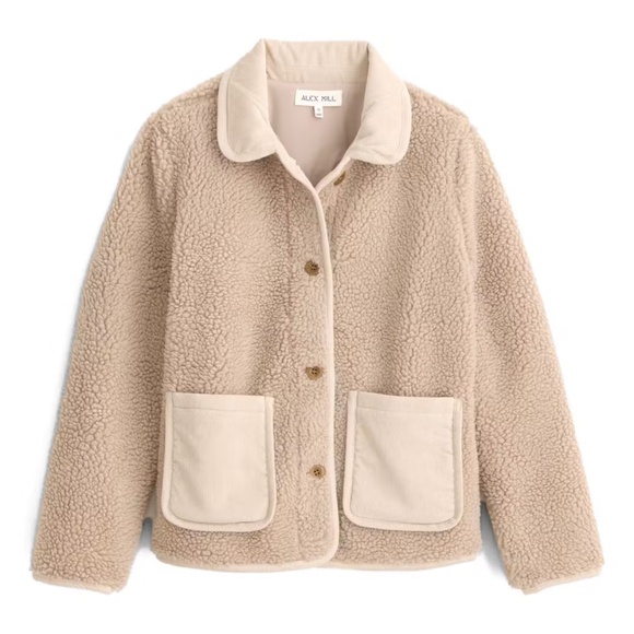Alex Mill Sherpa Work Jacket Natural Tan Size Small from Shopbop - Picture 2 of 5